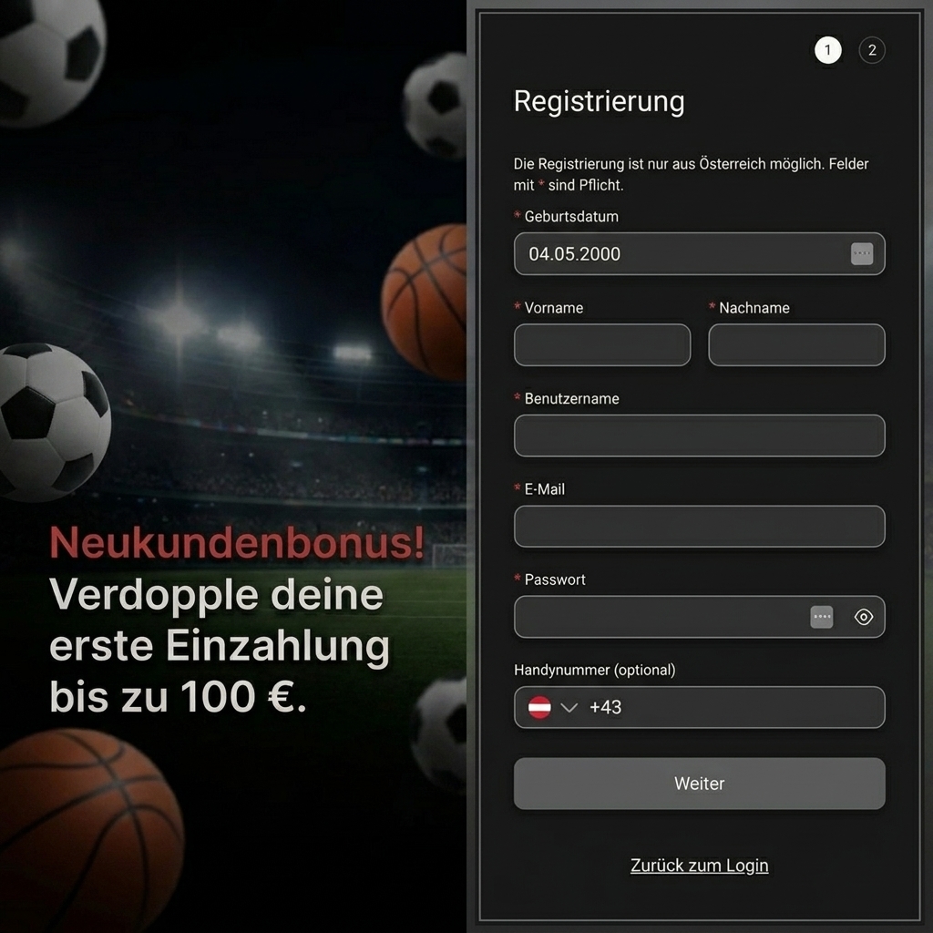 Registrierung bei Tipico Österreich